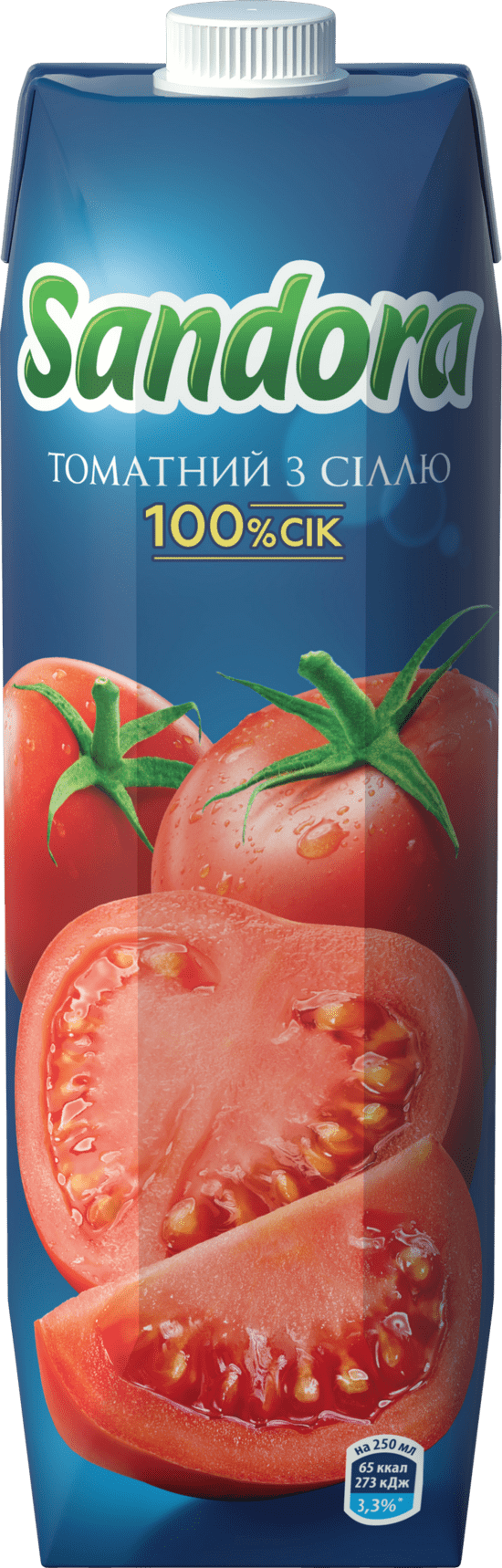 Сік SANDORA томатний, відновлений, стерилізований, 0,95 л (4823063112871)